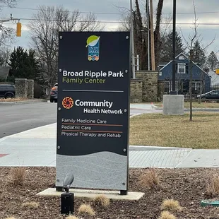 Signage for Family Center/Community Health Network partnership