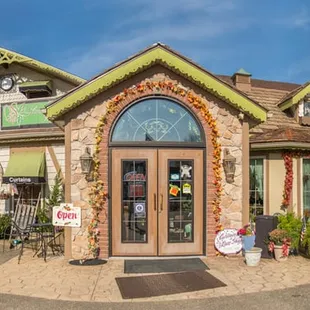 the front of the restaurant