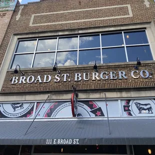the front of the building