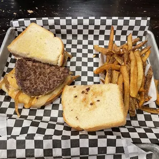 The Patty Melt with fries