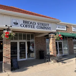 Exterior seating areas.