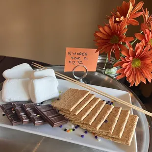 Warm up with S'more's Kits and Hot Chocolate.