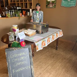 Supporting local Children's Garden with Soup sales.