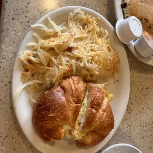 Western Egg and Cheese Sandwich on a croissant