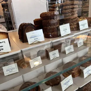 a display of pastries