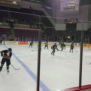 hockey players on the ice