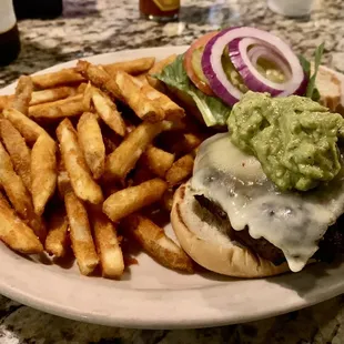 Acupulco Burger is very good. Nice charbroil burger flavor.