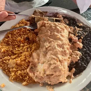 Texas Burrito (it&apos;s covered in queso)