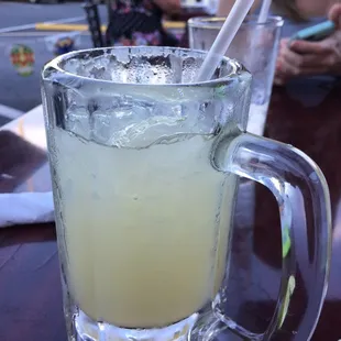 a glass of lemonade