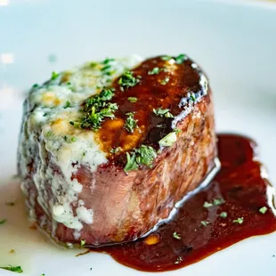 a piece of steak on a plate