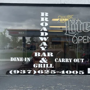 the window of the restaurant