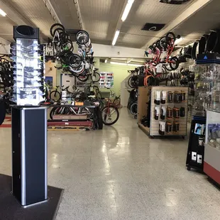 From the front of the shop. They also have a maintenance area to the left.