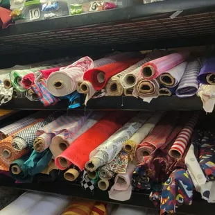 So much shiny fabric.