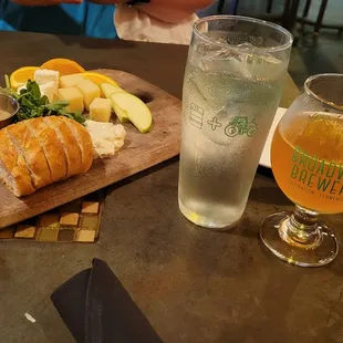 Meat n cheese platter and watermelon sour