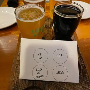 Flight of beer