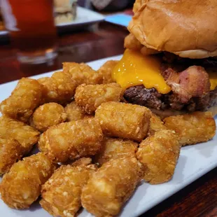 Tater Tots  With Wall Street Burger