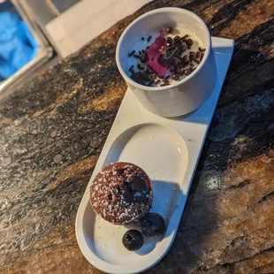 Anniversary mini Chocolate Cake/Muffin and Panna Cotta