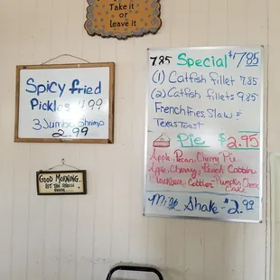 Daily specials