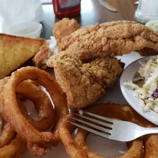 Catfish and onion Rings