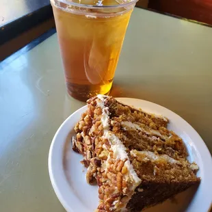Carrot Cake and Ice Tea