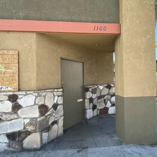 Entrance of the establishment.