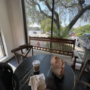 Cute little view of broadway, smells amazing inside too!!