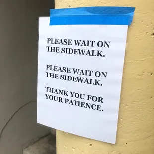 Picking up bakery items during social distancing enforcement.