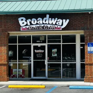 the front of the building