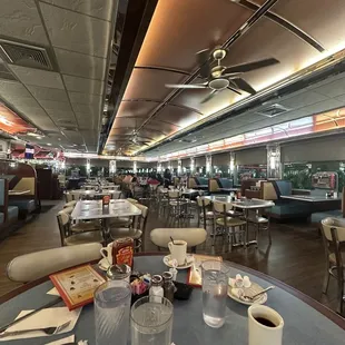a view of the dining area