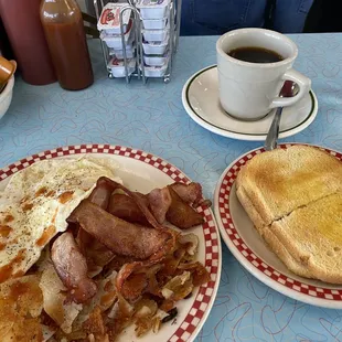 Two Eggs with Bacon or Sausage or Hamburger