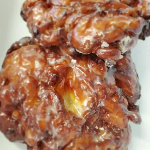 a closeup of a chocolate covered donut