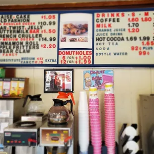 the menu of the restaurant