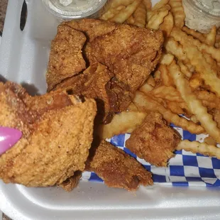 Fried Snapper combo (Overdone fish)