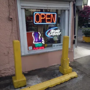 open sign in window