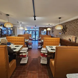 Inside the restaurant.