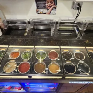 Sauce bar.