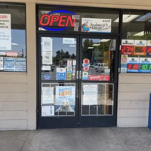 the front of the store