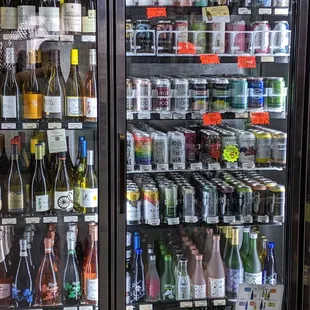 Large artisinal wine selection, not even the entire thing.
