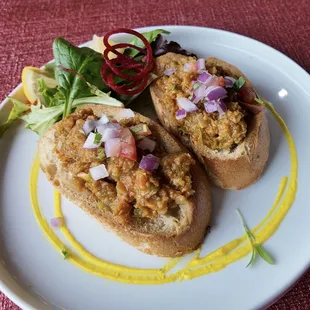 Pao Bhaji Bruschetta