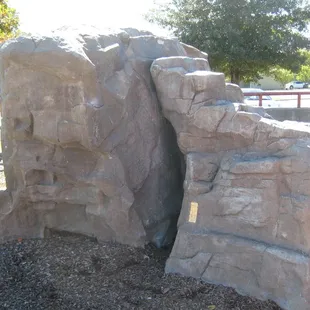 A climbing rock for the kids