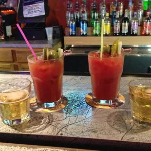 Bloody Mary&apos;s courtesy of Harvey.
