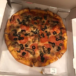 a pizza in a box