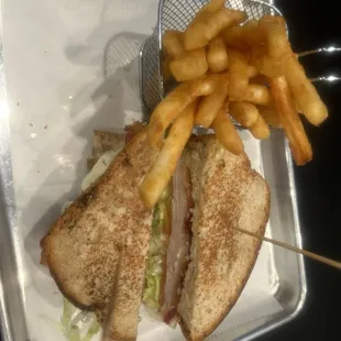 Turkey club sandwich