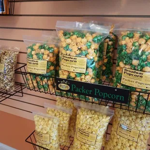 a variety of popcorns