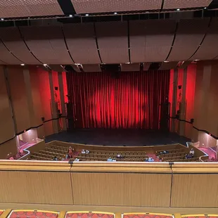 Top Upper balcony row I seats 122 and 123 view for Officer and A Gentleman Dec 2021