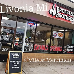 the front of a restaurant