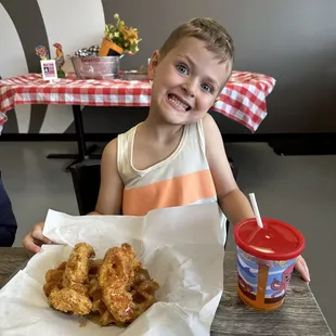 Chicken and 2 Piece Chicken Tender &amp; 2 Waffles