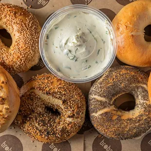 food, bagels, bagel