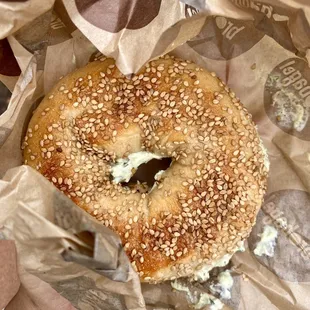 Sesame Bagel with Tofu Cream Cheese