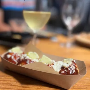 Elote: Mexican street corn with beef sausage